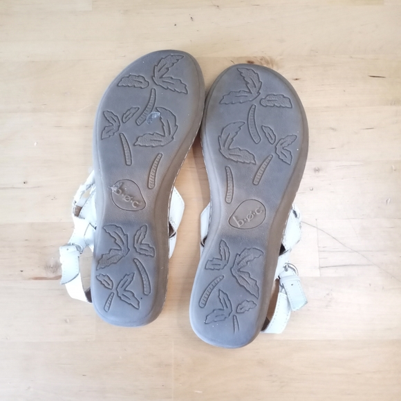 B.O.C Born White Breaded Toe Slingback Sandals Sz 8 - Picture 7 of 8